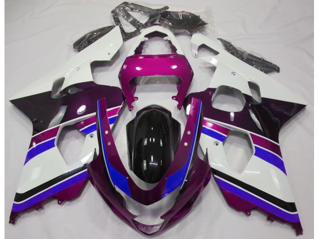 Rosa Lucido & Blu 2004-2005 Suzuki GSXR 600-750 Carene Moto Rosa Lucido & Blu 2004-2005 Suzuki GSXR 600-750 Carene Moto