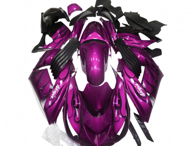 Rosa Lucido & Fiamma 2006-2011 Kawasaki ZX14R Carene Moto Rosa Lucido & Fiamma 2006-2011 Kawasaki ZX14R Carene Moto