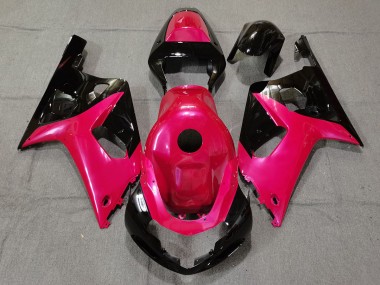 Rosa Lucido & Nero 2001-2003 Suzuki GSXR 600-750 Carene Moto