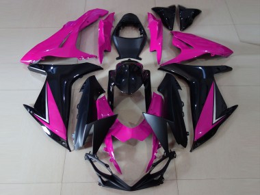 Rosa Lucido & Nero 2011-2024 Suzuki GSXR 600-750 Carene Moto