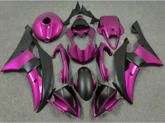 Rosa & Nero Opaco 2008-2016 Yamaha R6 Carene Moto Rosa & Nero Opaco 2008-2016 Yamaha R6 Carene Moto