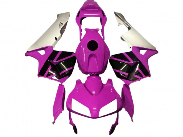 Rosa Shocking & Argento Opaco 2003-2004 Honda CBR600RR Carene Moto Rosa Shocking & Argento Opaco 2003-2004 Honda CBR600RR Carene Moto