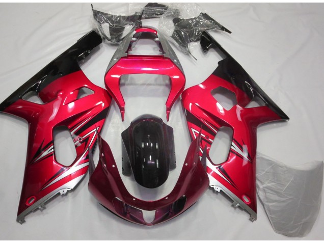 Rosso & Argento 2001-2003 Suzuki GSXR 600-750 Carene Moto Rosso & Argento 2001-2003 Suzuki GSXR 600-750 Carene Moto