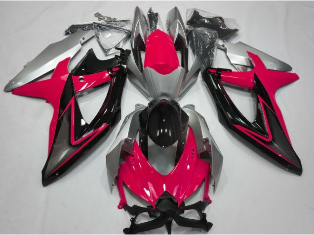 Rosso & Argento 2008-2010 Suzuki GSXR 600-750 Carene Moto Rosso & Argento 2008-2010 Suzuki GSXR 600-750 Carene Moto