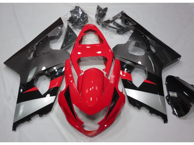 Rosso & Argento Lucido 2004-2005 Suzuki GSXR 600-750 Carene Moto Rosso & Argento Lucido 2004-2005 Suzuki GSXR 600-750 Carene Moto