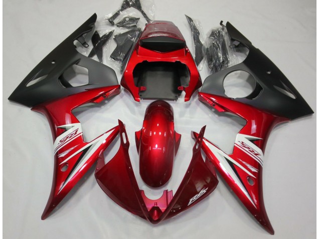 Rosso Bianco 2003-2004 Yamaha R6 Carene Moto Rosso Bianco 2003-2004 Yamaha R6 Carene Moto