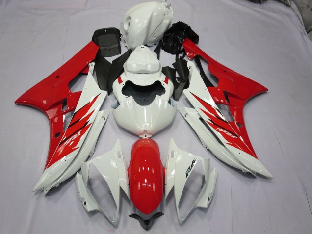 Rosso & Bianco 2006-2007 Yamaha R6 Carene Moto Rosso & Bianco 2006-2007 Yamaha R6 Carene Moto