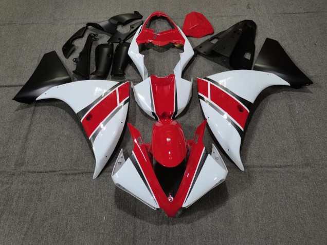Rosso Bianco 2009-2011 Yamaha R1 Carene Moto Rosso Bianco 2009-2011 Yamaha R1 Carene Moto