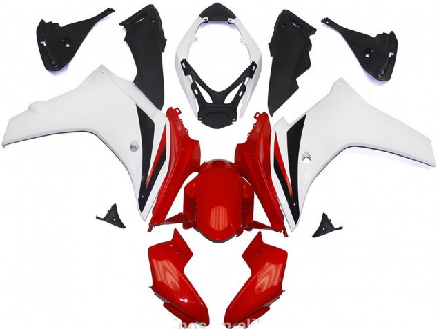 Rosso & Bianco Lucido 2011-2012 Honda CBR600F Carene Moto