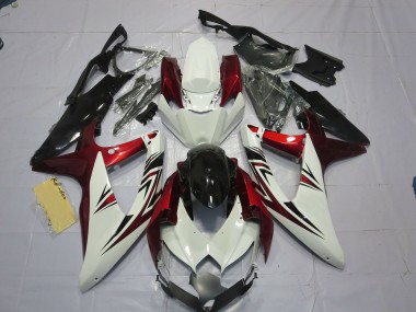 Rosso Bianco Nero 2008-2010 Suzuki GSXR 600-750 Carene Moto