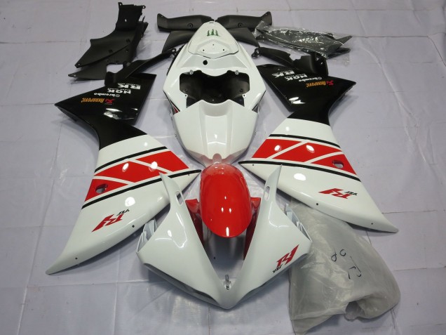 Rosso Bianco & Nero 2012-2014 Yamaha R1 Carene Moto Rosso Bianco & Nero 2012-2014 Yamaha R1 Carene Moto