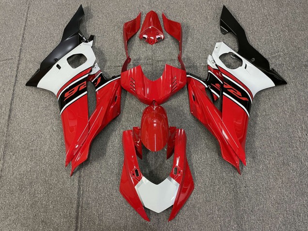 Rosso Bianco & Nero 2017-2021 Yamaha R6 Carene Moto Rosso Bianco & Nero 2017-2021 Yamaha R6 Carene Moto