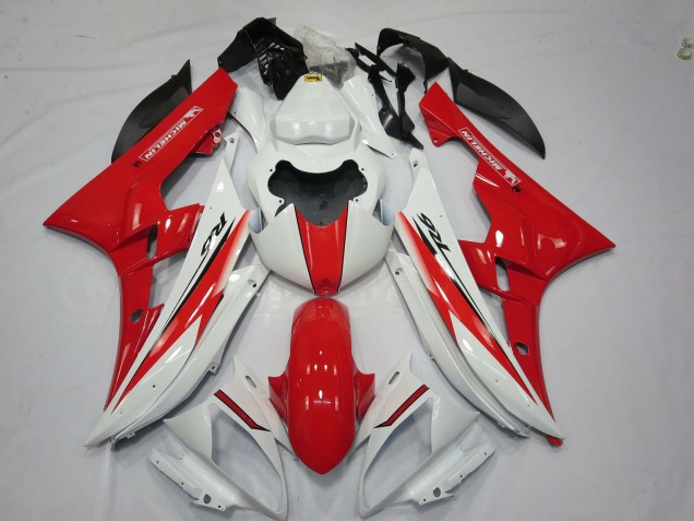 Rosso Bianco Stile OEM 2006-2007 Yamaha R6 Carene Moto Rosso Bianco Stile OEM 2006-2007 Yamaha R6 Carene Moto
