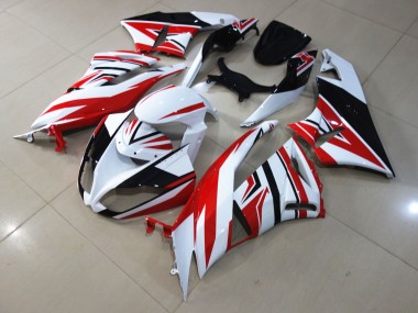 Rosso Bianco Zagg 2009-2012 Kawasaki ZX6R Carene Moto