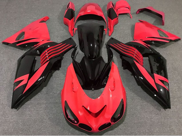 Rosso Brillante 2006-2011 Kawasaki ZX14R Carene Moto Rosso Brillante 2006-2011 Kawasaki ZX14R Carene Moto