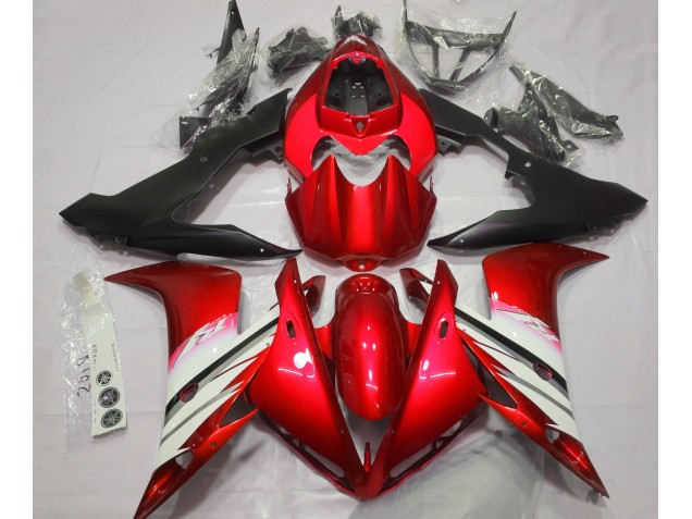Rosso Brillante & Bianco 2004-2006 Yamaha R1 Carene Moto Rosso Brillante & Bianco 2004-2006 Yamaha R1 Carene Moto