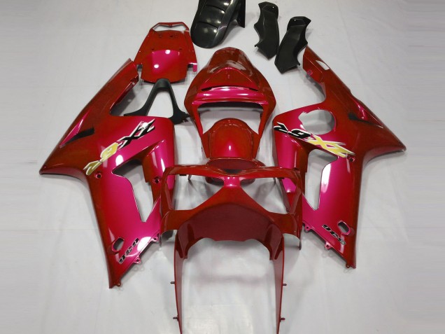Rosso Caramella 2003-2004 Kawasaki ZX6R Carene Moto Rosso Caramella 2003-2004 Kawasaki ZX6R Carene Moto