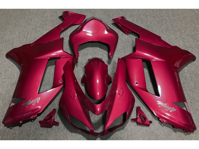 Rosso Caramella 2007-2008 Kawasaki ZX6R Carene Moto Rosso Caramella 2007-2008 Kawasaki ZX6R Carene Moto
