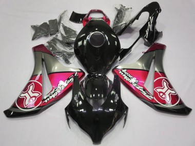Rosso Caramella Su Nero Personalizzato 2008-2011 Honda CBR1000RR Carene Moto