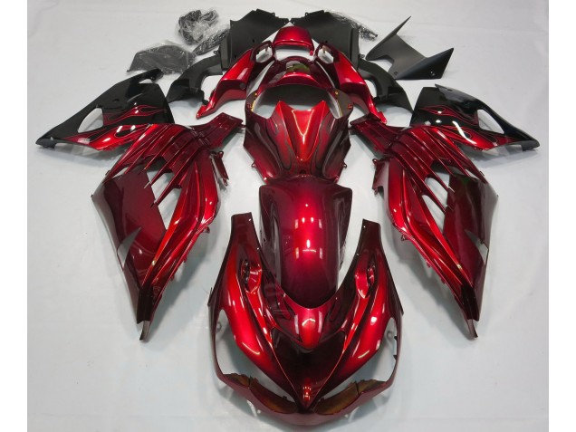 Rosso Fuoco Lucido 2012-2021 Kawasaki ZX14R Carene Moto Rosso Fuoco Lucido 2012-2021 Kawasaki ZX14R Carene Moto