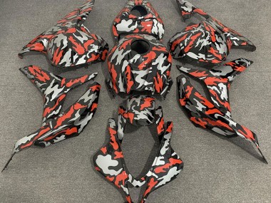Rosso Grigio Camo 2009-2012 Honda CBR600RR Carene Moto