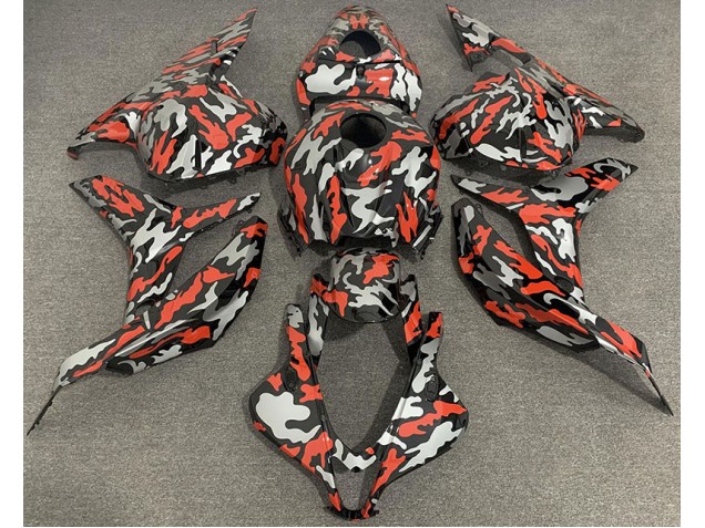 Rosso Grigio Camo 2009-2012 Honda CBR600RR Carene Moto Rosso Grigio Camo 2009-2012 Honda CBR600RR Carene Moto