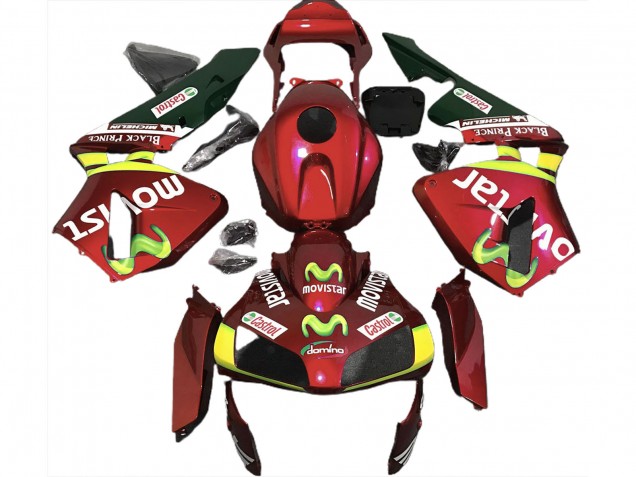 Rosso Intenso Movistar 2003-2004 Honda CBR600RR Carene Moto Rosso Intenso Movistar 2003-2004 Honda CBR600RR Carene Moto