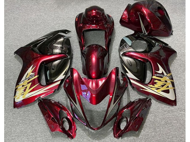 Rosso Intenso & Oro 2008-2020 Suzuki GSXR 1300 Carene Moto Rosso Intenso & Oro 2008-2020 Suzuki GSXR 1300 Carene Moto