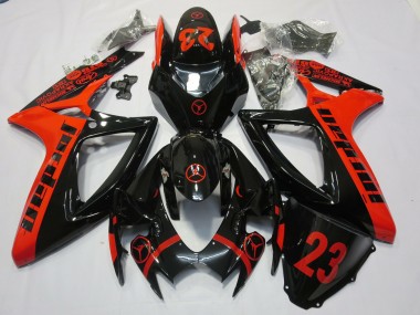 Rosso Jordan 2006-2007 Suzuki GSXR 600-750 Carene Moto