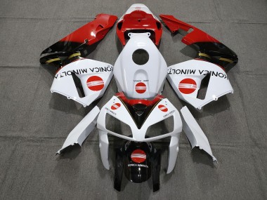 Rosso Konica Minolta 2005-2006 Honda CBR600RR Carene Moto