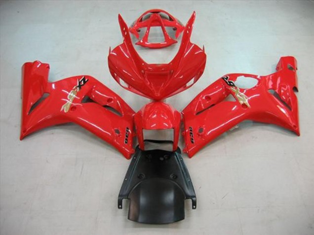 Rosso Lucido 2003-2004 Kawasaki ZX6R Carene Moto Rosso Lucido 2003-2004 Kawasaki ZX6R Carene Moto