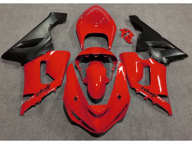 Rosso Lucido 2005-2006 Kawasaki ZX6R Carene Moto Rosso Lucido 2005-2006 Kawasaki ZX6R Carene Moto