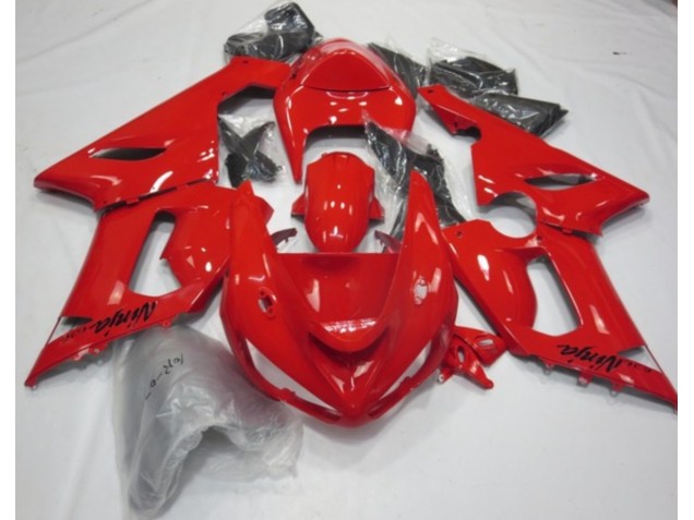 Rosso Lucido 2005-2006 Kawasaki ZX6R Carene Moto Rosso Lucido 2005-2006 Kawasaki ZX6R Carene Moto
