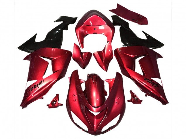 Rosso Lucido 2006-2007 Kawasaki ZX10R Carene Moto Rosso Lucido 2006-2007 Kawasaki ZX10R Carene Moto
