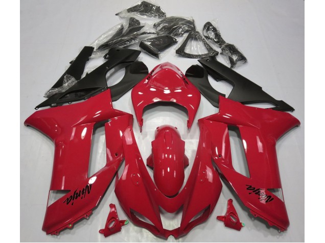 Rosso Lucido 2007-2008 Kawasaki ZX6R Carene Moto Rosso Lucido 2007-2008 Kawasaki ZX6R Carene Moto