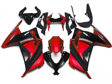 Rosso Lucido 2013-2018 Kawasaki Ninja 300 Carene Moto