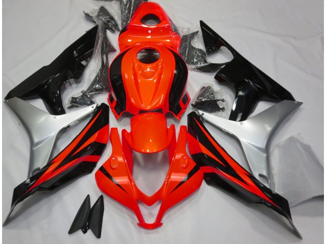 Rosso Lucido Argento & Nero 2007-2008 Honda CBR600RR Carene Moto Rosso Lucido Argento & Nero 2007-2008 Honda CBR600RR Carene Moto
