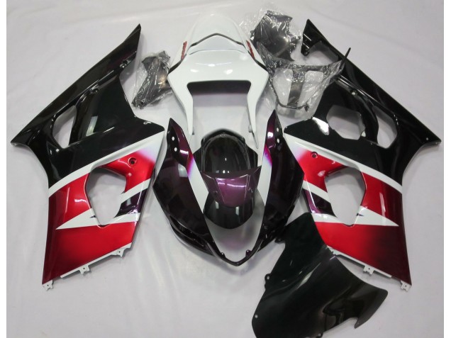 Rosso Lucido & Bianco 2003-2004 Suzuki GSXR 1000 Carene Moto Rosso Lucido & Bianco 2003-2004 Suzuki GSXR 1000 Carene Moto