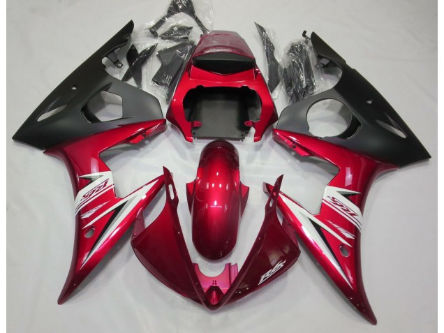 Rosso Lucido & Bianco 2003-2004 Yamaha R6 Carene Moto