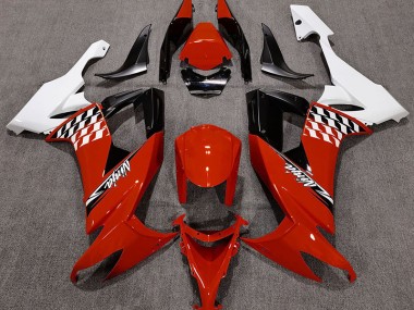 Rosso Lucido & Bianco 2008-2010 Kawasaki ZX10R Carene Moto