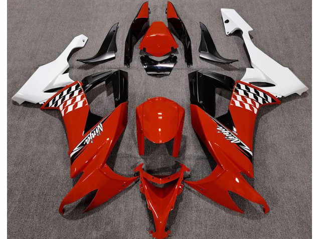 Rosso Lucido & Bianco 2008-2010 Kawasaki ZX10R Carene Moto Rosso Lucido & Bianco 2008-2010 Kawasaki ZX10R Carene Moto
