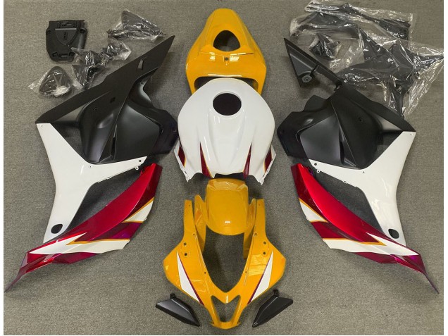 Rosso Lucido Bianco & Giallo 2009-2012 Honda CBR600RR Carene Moto Rosso Lucido Bianco & Giallo 2009-2012 Honda CBR600RR Carene Moto