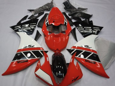 Rosso Lucido Bianco & Nero 2012-2014 Yamaha R1 Carene Moto