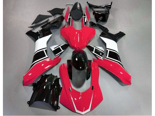Rosso Lucido Bianco & Nero 2015-2019 Yamaha R1 Carene Moto Rosso Lucido Bianco & Nero 2015-2019 Yamaha R1 Carene Moto