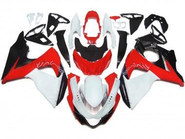 Rosso Lucido Con Bianco & Nero 2009-2016 Suzuki GSXR 1000 Carene Moto