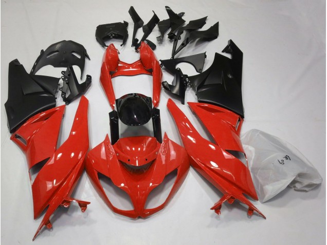 Rosso Lucido & Nero 2009-2012 Kawasaki ZX6R Carene Moto Rosso Lucido & Nero 2009-2012 Kawasaki ZX6R Carene Moto
