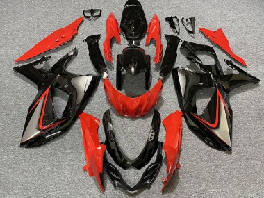 Rosso Lucido & Nero 2009-2016 Suzuki GSXR 1000 Carene Moto