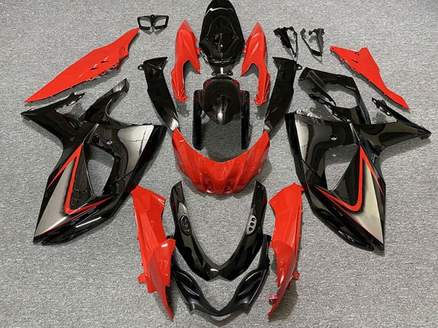 Rosso Lucido & Nero 2009-2016 Suzuki GSXR 1000 Carene Moto Rosso Lucido & Nero 2009-2016 Suzuki GSXR 1000 Carene Moto