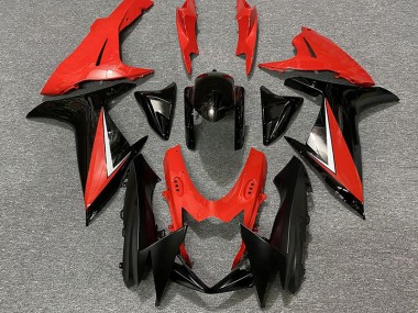 Rosso Lucido & Nero 2011-2024 Suzuki GSXR 600-750 Carene Moto
