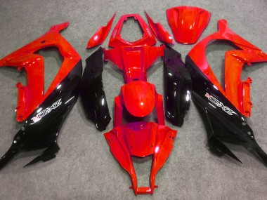 Rosso Lucido & Nero 2016-2019 Kawasaki ZX10R Carene Moto